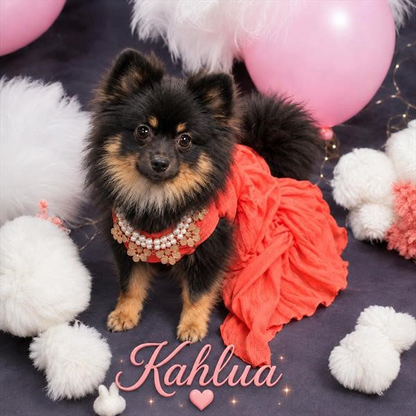Bigger black female Pomeranian